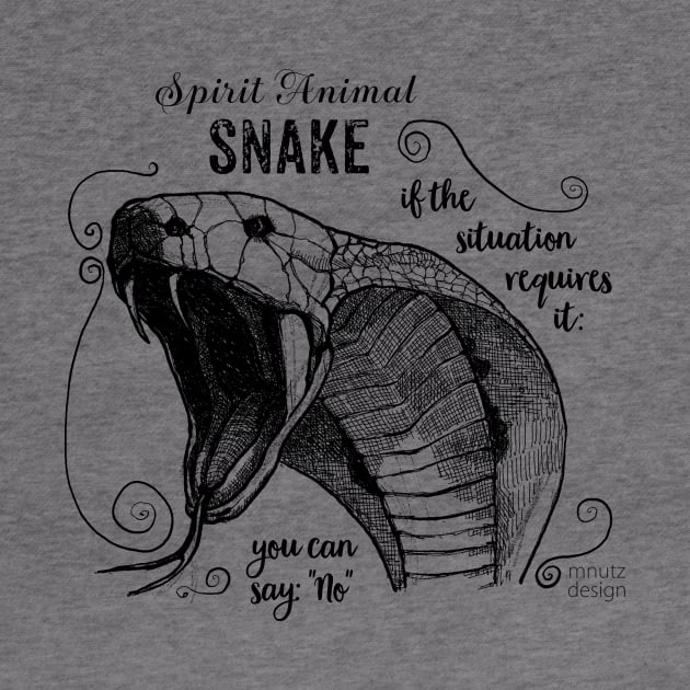 Spirit animal - Snake black by mnutz